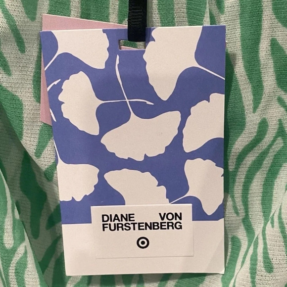 DVF Diane Von Furstenberg For Target Sea Twig Green Mini Dress 2X NWT (476) - Picture 5 of 7